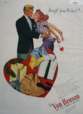 Van Heusen Shirts Straight From Heart Ad 1947