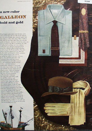 Galleon New Color Bold And Gold Ad 1949