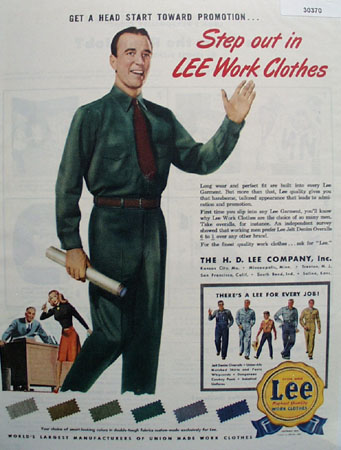 Lee Clothes Get Head Start for Promotion Ad 1946