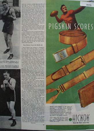 Hickok Pigskin Scores Ad 1944