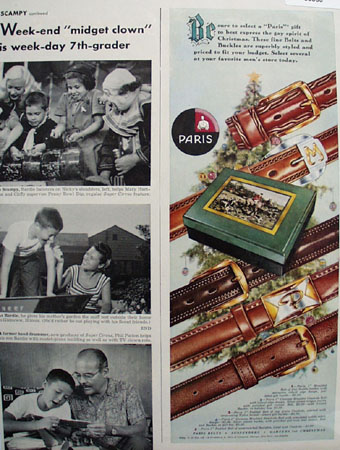 Paris Belts Christmas Ad 1951