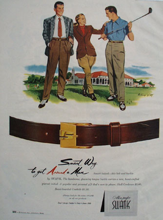 Swank Smart Way to Get Around A Man Ad 1948