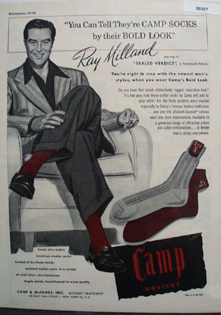 Camp Hosier and Ray Milland Ad 1948