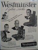 Westminster Nylon Socks Christmas Ad 1949