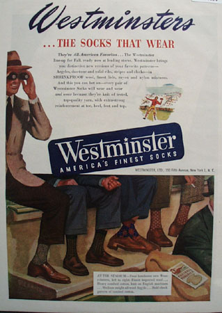 Westminster Socks That Wear Ad 1948