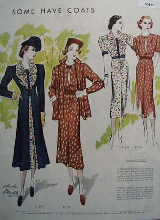 Some Have Coats Ladies Dresses Ad 1937