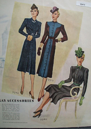 Gay Accessories And Ladies Fashion Dresses Ad 1938
