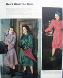 Dont Mind The Rain Modeled By Actresses Ad 1945