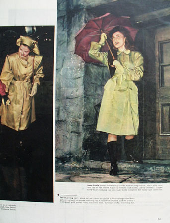 Dont Mind The Rain Modeled By Actresses Ad 1945