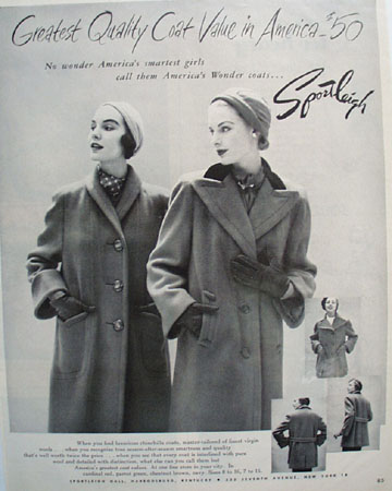 Sportleigh Ladies Coats Ad 1950