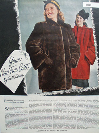 Your New Fur Coat By Ruth Carson Ad 1945