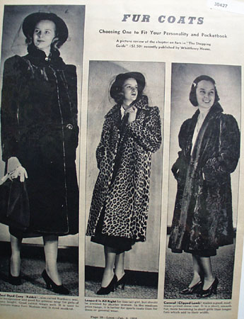 Fur Coats Choosing One Ad 1938