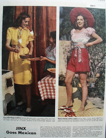 Jinx Falkenburg Goes Mexican Ad 1944