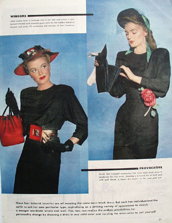 Four Charmers With One Dress Ad 1945