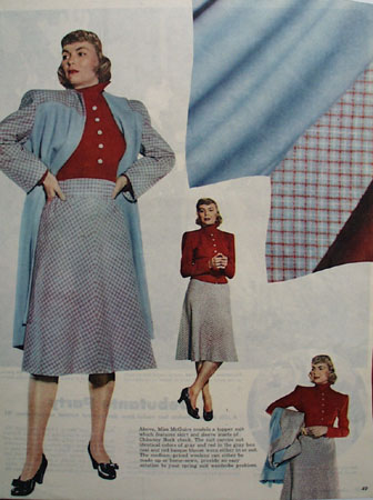 Dorothy McGuire Models Suit Ad 1946