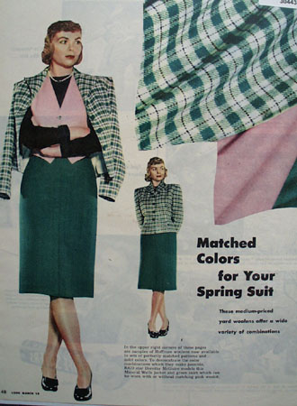 Dorothy McGuire Hoffman Woolens Ad 1946