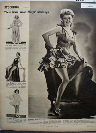 Willys Stockings Worn By Movie Stars Ad 1939