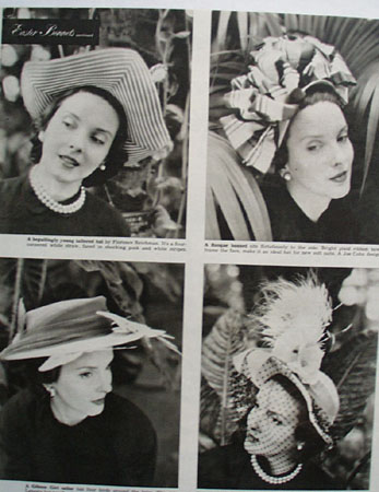 Easter Bonnets by Designers Ad 1948