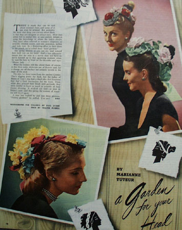 Ladies Hats Garden For Your Head Ad 1945