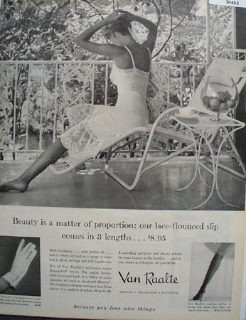 Van Raalte Gloves Stockings Lingerie Ad 1956