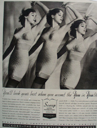 Hickory Foundation Garments For Woman Ad 1938