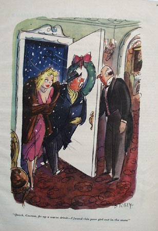 Cartoon By B Tobey Found Girl In Snow 1948