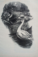 Cartoon by Dedini Swan Wearing Hat 1949