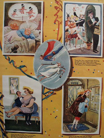 Cartoons by Dedini New Years Toasts 1950