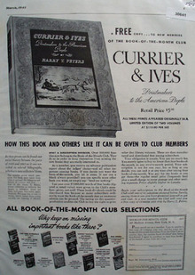 Book Of Month Club Currier And Ives Ad 1943