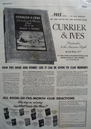 Book Of Month Club Currier And Ives Ad 1943
