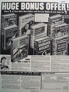 Doubleday Book Club Huge Bonus Offer Ad 1953