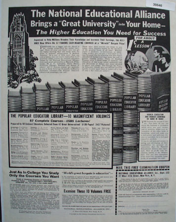 National Educational Alliance Into Your Home Ad 1946