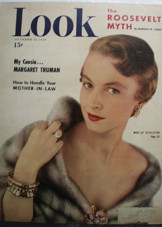 Look Magazine Lady in Fur Cape 1949