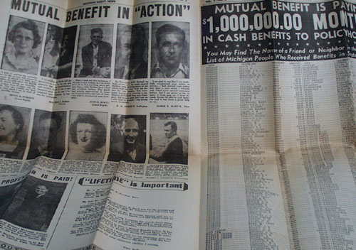 Insurance Newspaper with tabloid style benefits