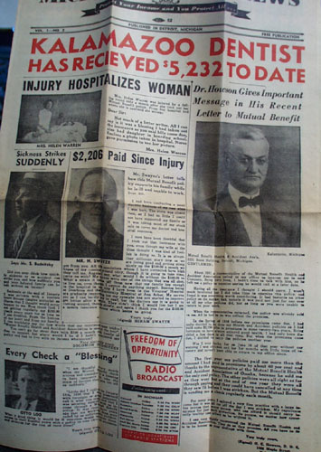 Insurance Newspaper with tabloid style benefits
