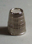 W. Germany metal Thimble, Nice size 8, 16 mm thimble