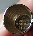 W. Germany metal Thimble, Nice size 8, 16 mm thimble
