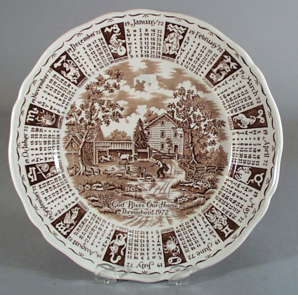 Alfred Meakin Calendar Plate1972