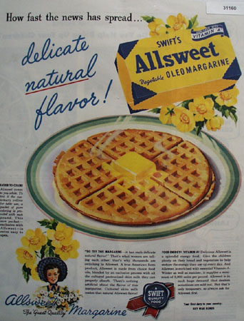 Swifts Alswet Oleomargarine 1945 Ad