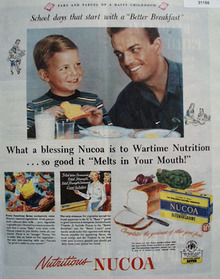 Nucoa Oleomargarine Melts in Your Mouth 1944 Ad