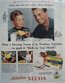 Nucoa Oleomargarine Melts in Your Mouth 1944 Ad