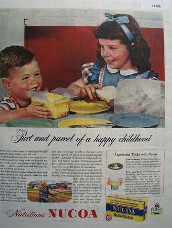 Nucoa Nutritious Oleomargarine 1945 Ad