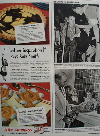 Jell O Puddings Marble Pie 1943 Ad