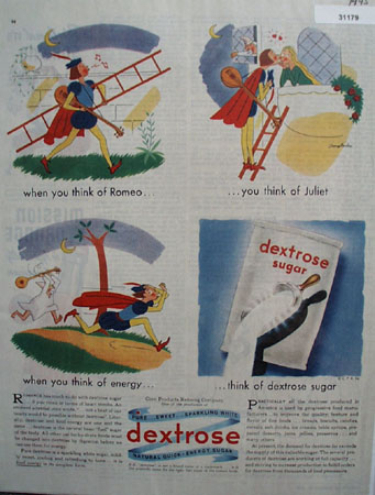 Dextrose Sugar Romeo and Juliet 1945 Ad