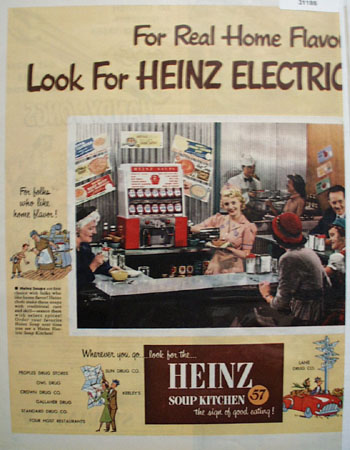Heinz 57 Electric Soup Kitchen 1951 Ad