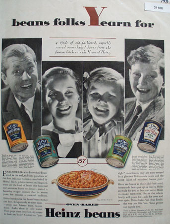 Heinz Oven Baked Beans 1957 Ad