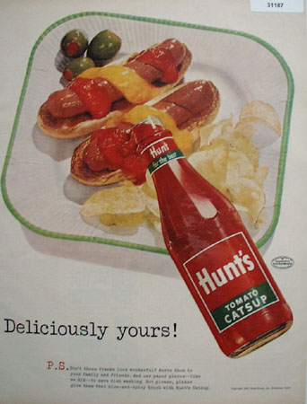 Hunts Tomato Catsup 1954 Ad
