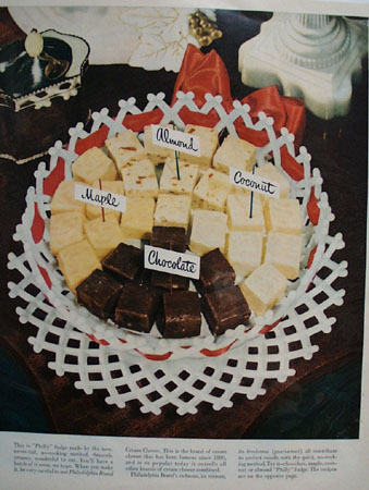 Philadelphia Cream Cheese Philly Fudge 1951 Ad