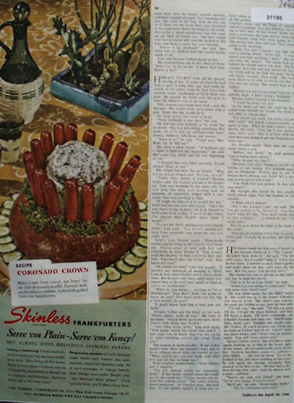 Viscing Skinless Frankfurters 1946 Ad