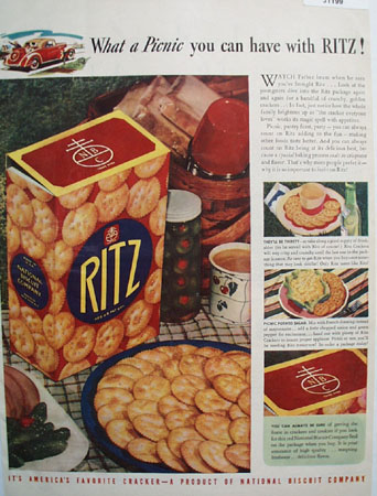 National Biscuit Co. Ritz Cracker 1940 Ad